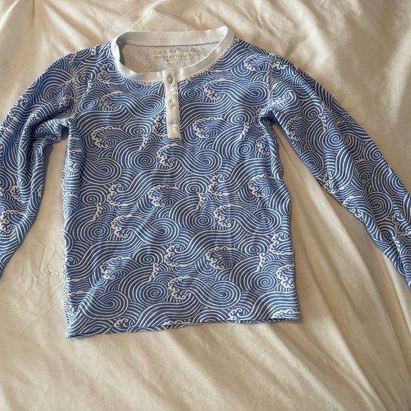 The Beaufort Bonnet Co (TBBC) Blue/White Pima Cotton Long Sleeve PJ Sz7 - Picture 2 of 8
